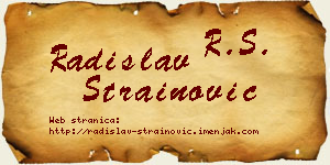 Radislav Strainović vizit kartica
